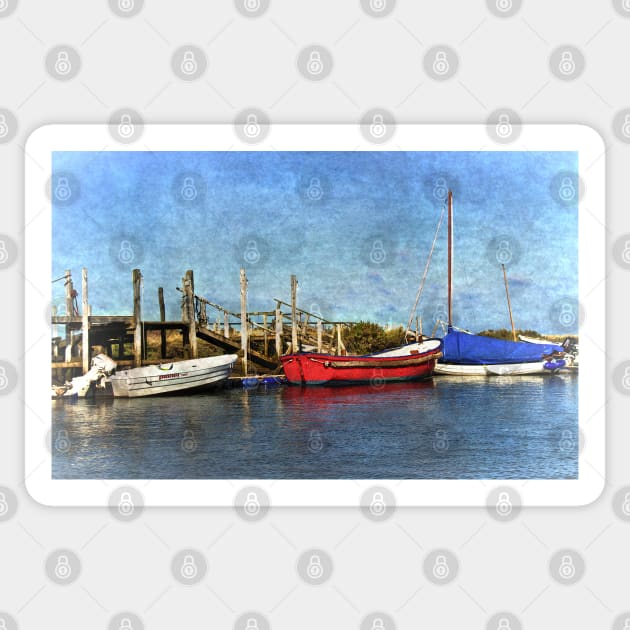 Boats At Their Moorings Sticker by IanWL